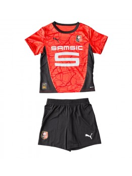 Stade Rennais Heimtrikotsatz für Kinder 2024-25 Kurzarm (+ Kurze Hosen)